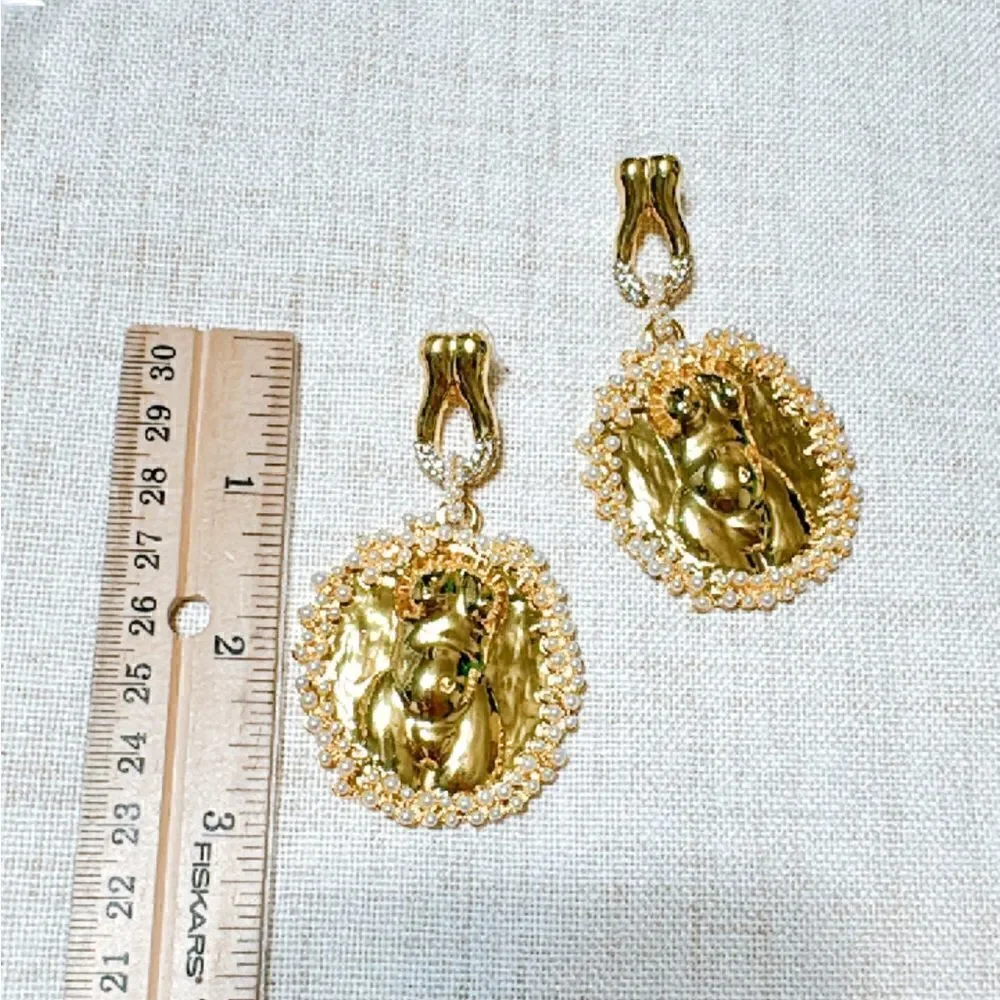 Sculpture earrings  #1239